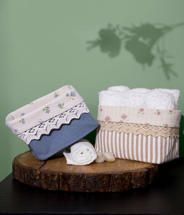 Zane Beige Lace Terry Baskets