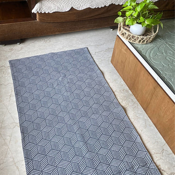 Grey Geo Decorative Floor Mat