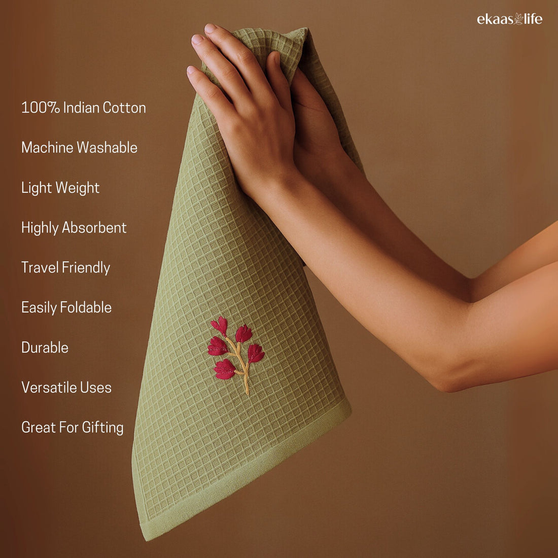 Rayth Handwork Waffle Hand Towels