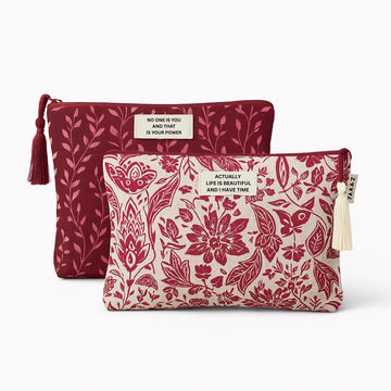 Juliet Red Quilted Pouch Set