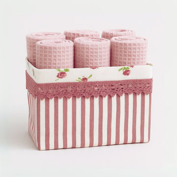 Amés Pink Lace Basket