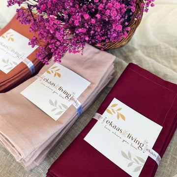 Maroon Red Cotton Table Napkin Set