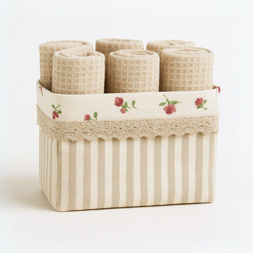 Amés Beige Lace Basket