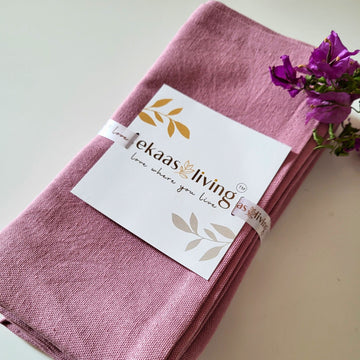 Dark Pink Cotton Table Napkin Set