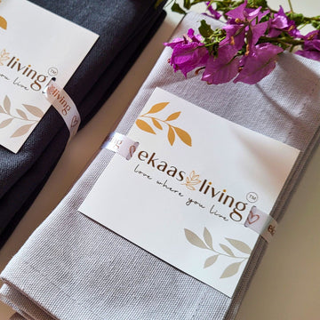 Light Grey Cotton Table Napkin Set