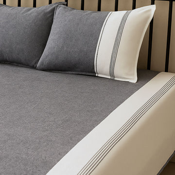 Grey Organic Cotton Classic Bedcover
