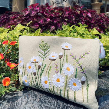 Daisy Handwork Tulip Pouch