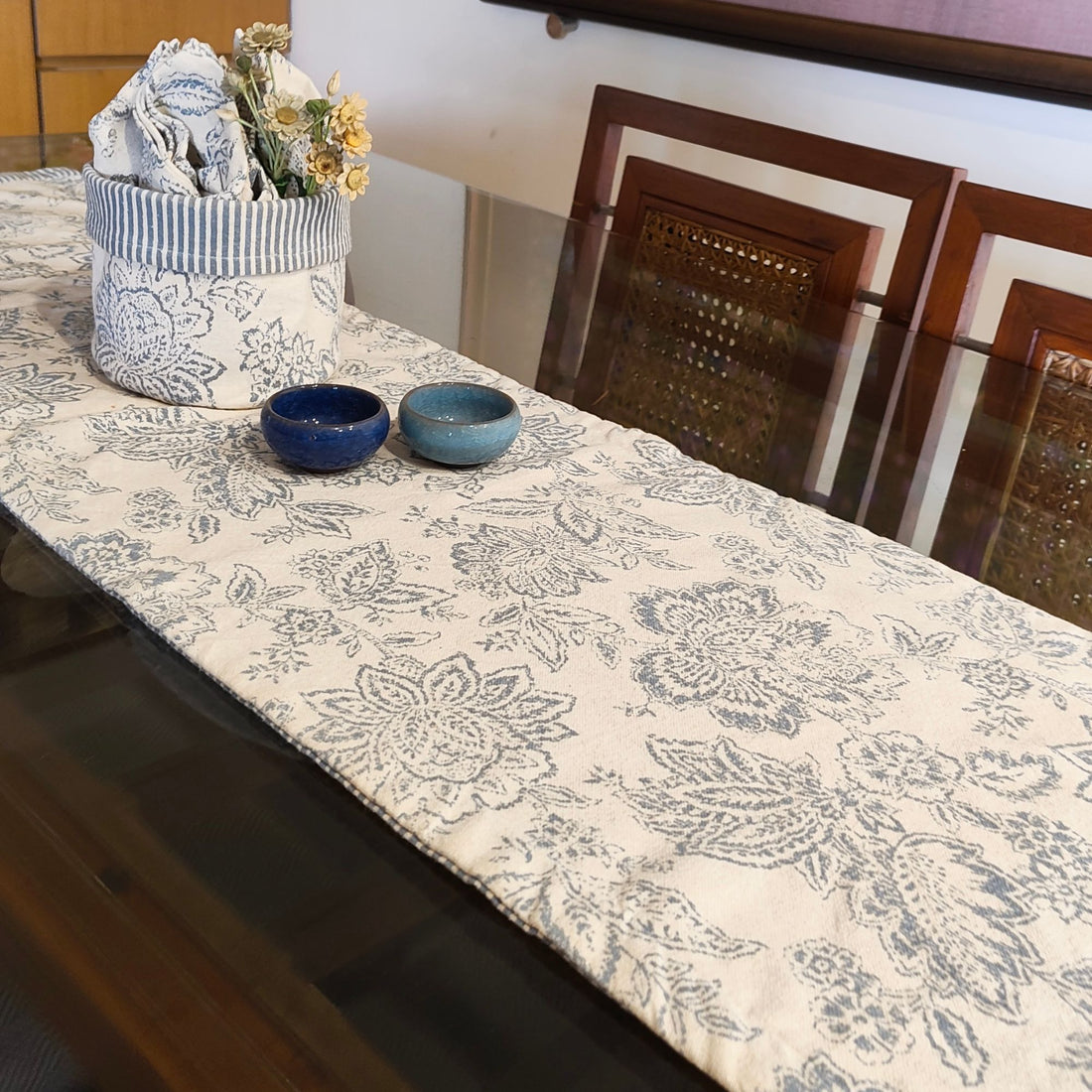 Gab Blue Reversible Non-Quilted Runner