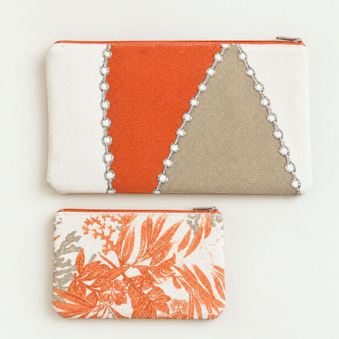 Pack Of 2 Pouch Orange Chain