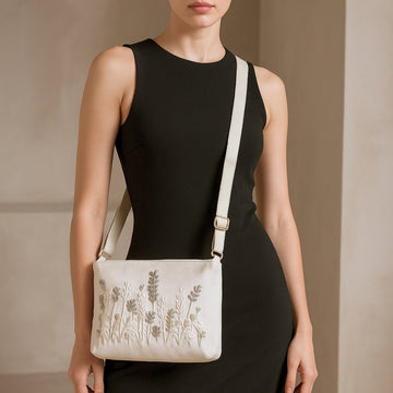 Esme Ivory Handwork Sling Bag