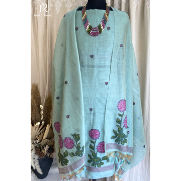 Kiara Tissue Linen Silk  Unstitched Suit