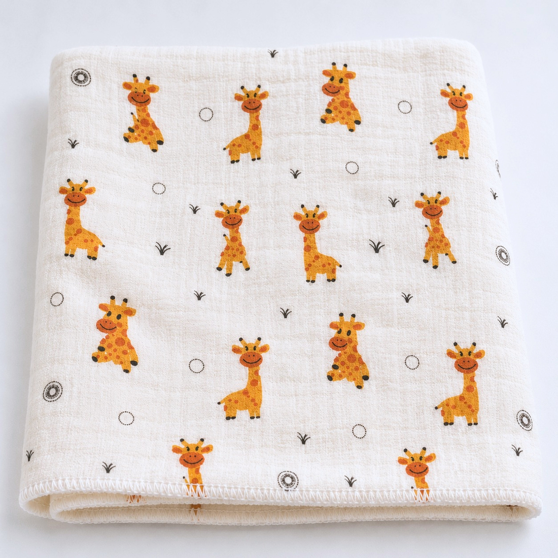 Giraffe Baby Organic Muslin Towel