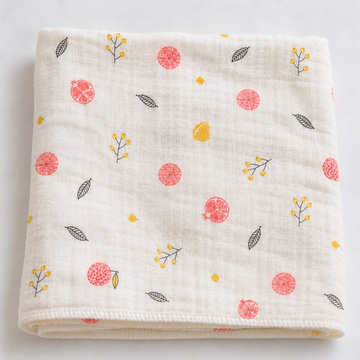 Fruits Baby Organic Muslin Towel
