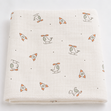 Space Baby Organic Muslin Towel
