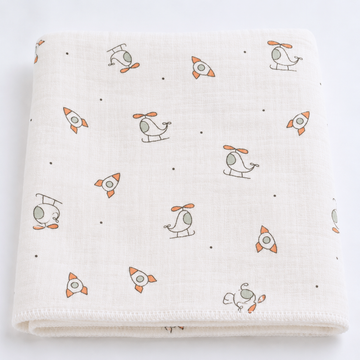 Space Baby Organic Muslin Towel