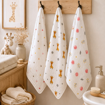 Fruits Baby Organic Muslin Towel