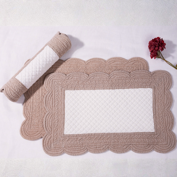 Beige Center Border Reversible Placemat