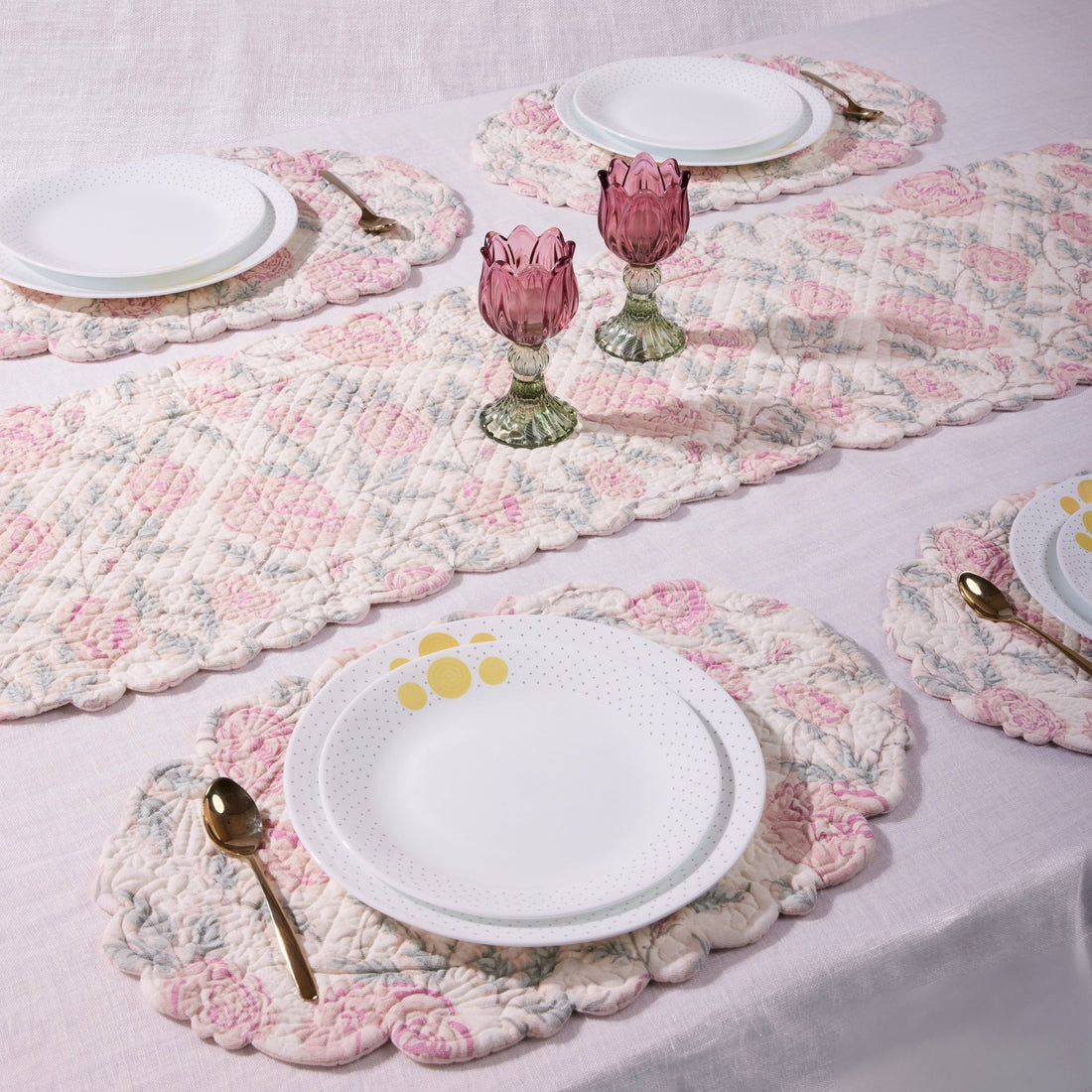 Rosette Pink Reversible Placemat