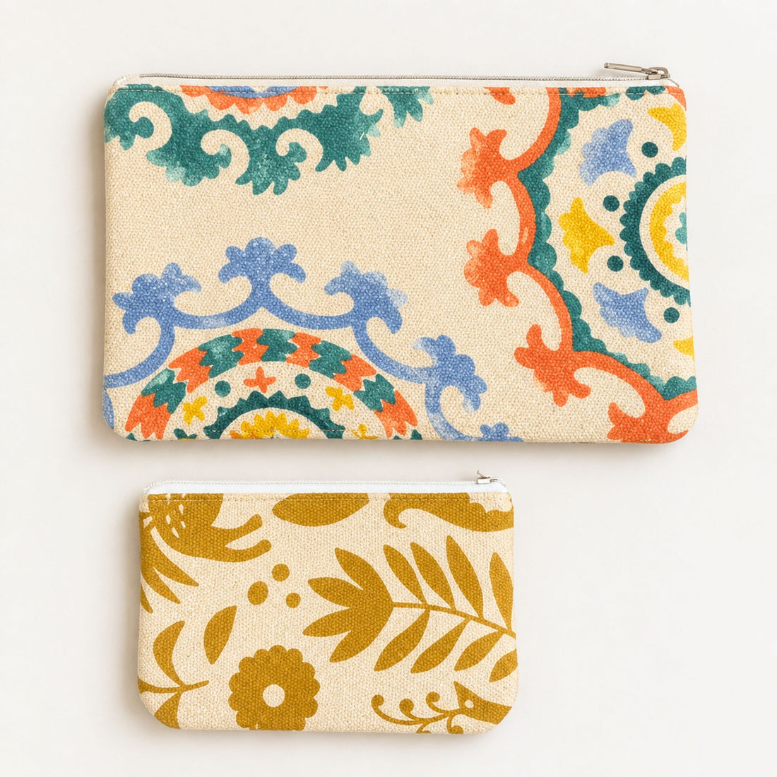 Pack Of 2 Pouch Suzani Brown