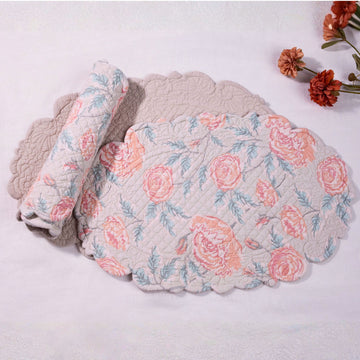 Rosette Peach Reversible Placemat