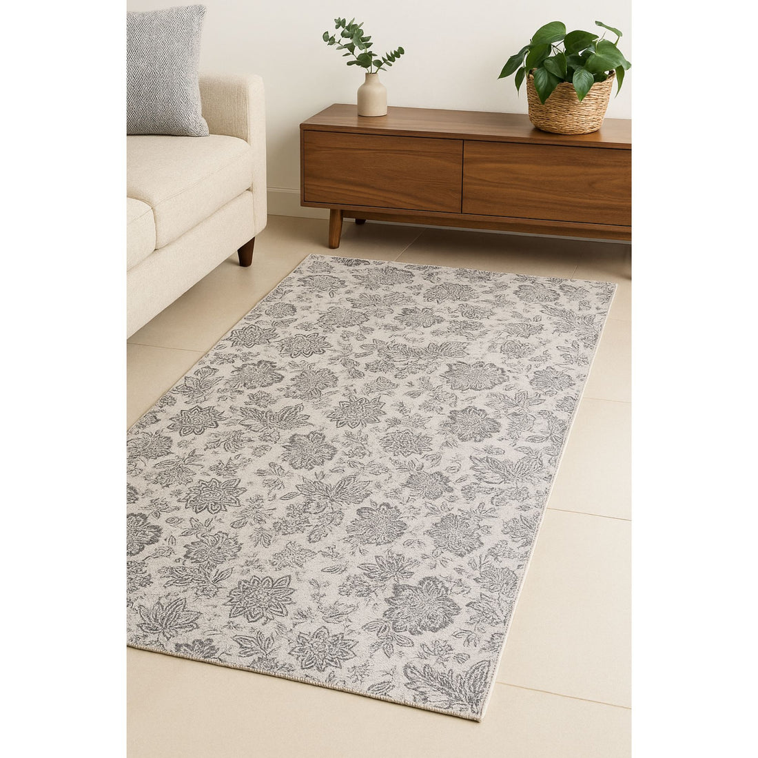 Gab Blue Decorative Floor Mat