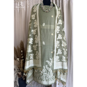 Myra Chanderi Cotton Unstitched Suit