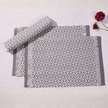 Geo - Grey Non-Quilted Placemat