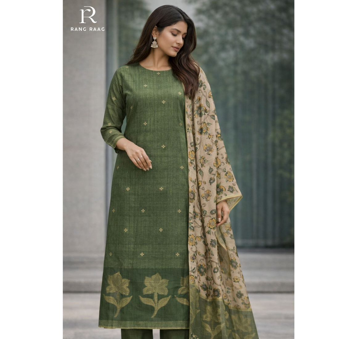 Diya Tissue chanderi  Unstitched Suit