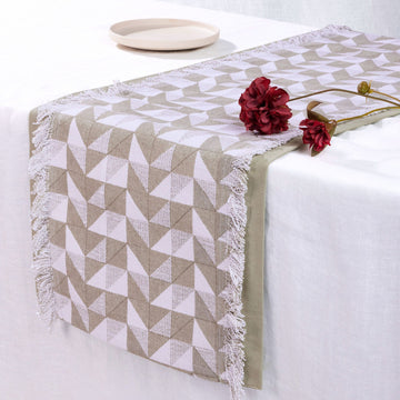 Geo - Beige Non-Quilted Runner