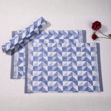 Geo - Blue Non-Quilted Placemat