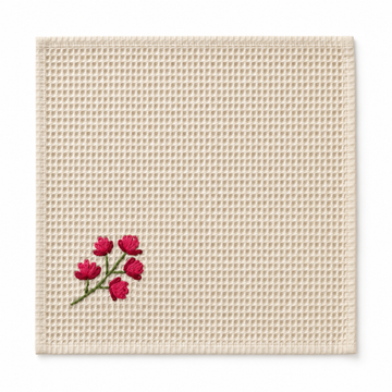 Hand-Embroidered Face Towel