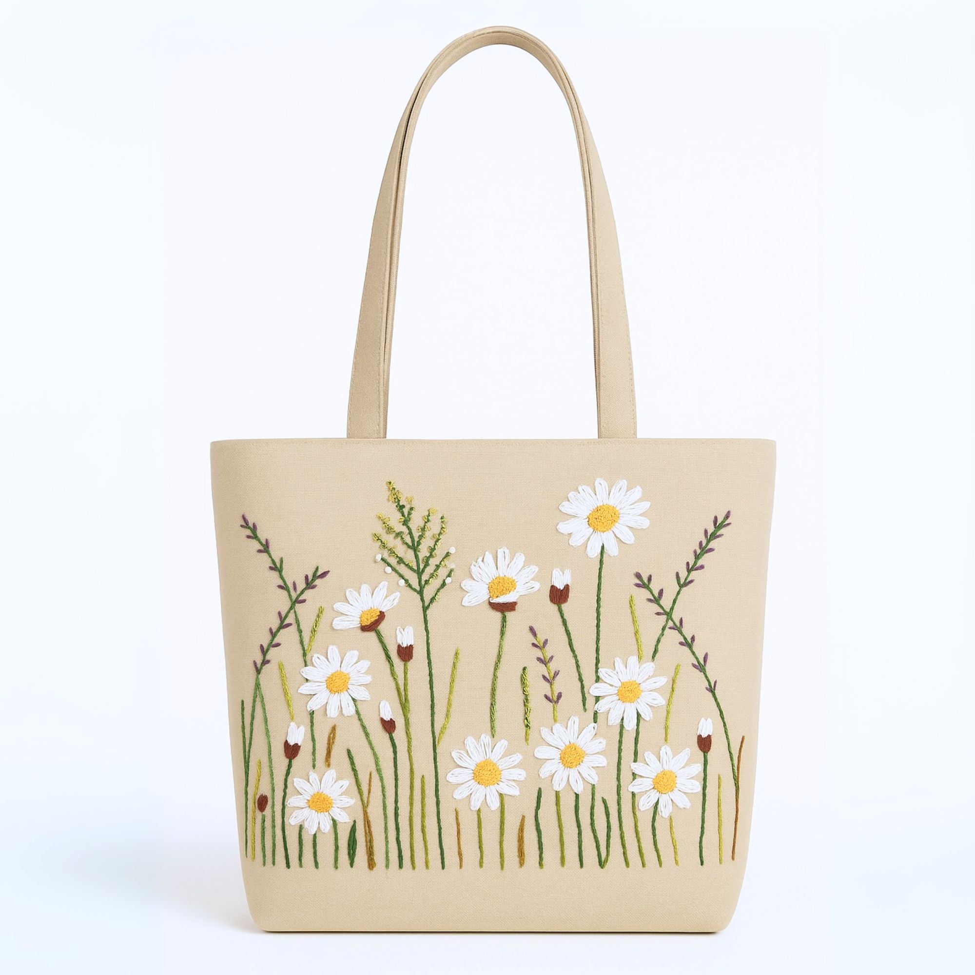 Daisy Handwork Tote Bag