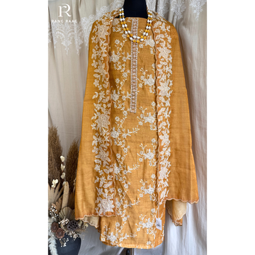 Anvi Tissue Linen Unstitched Suit