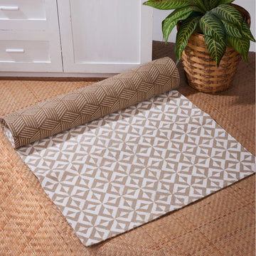 Brown Geo Floor Mat