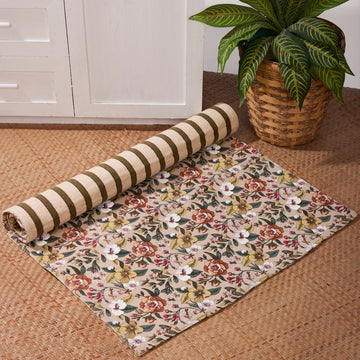 Multi Floral Floor Mat