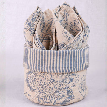 Gab Blue Napkin Basket Set