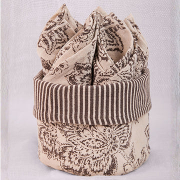 Gab Charcoal Napkin Basket Set