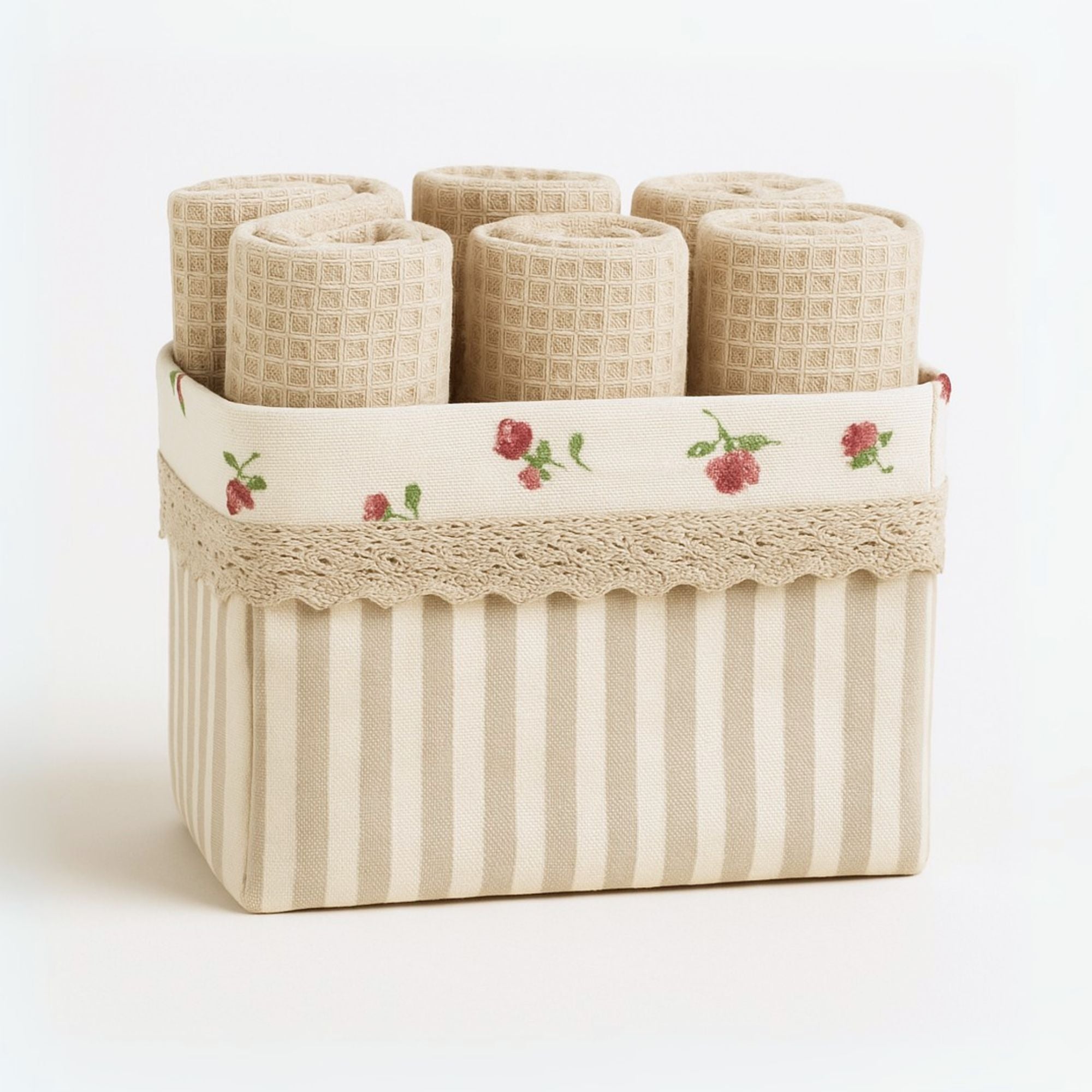 Amés Beige Lace Basket