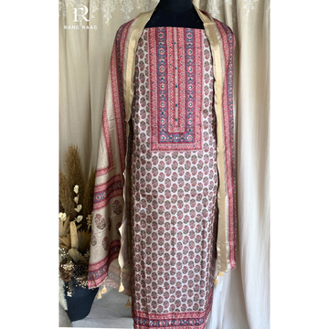 Megh Tussar Silk Unstitched Suit