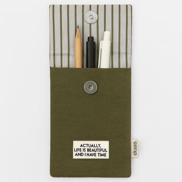Theo Olive Unisex Pen Pouch