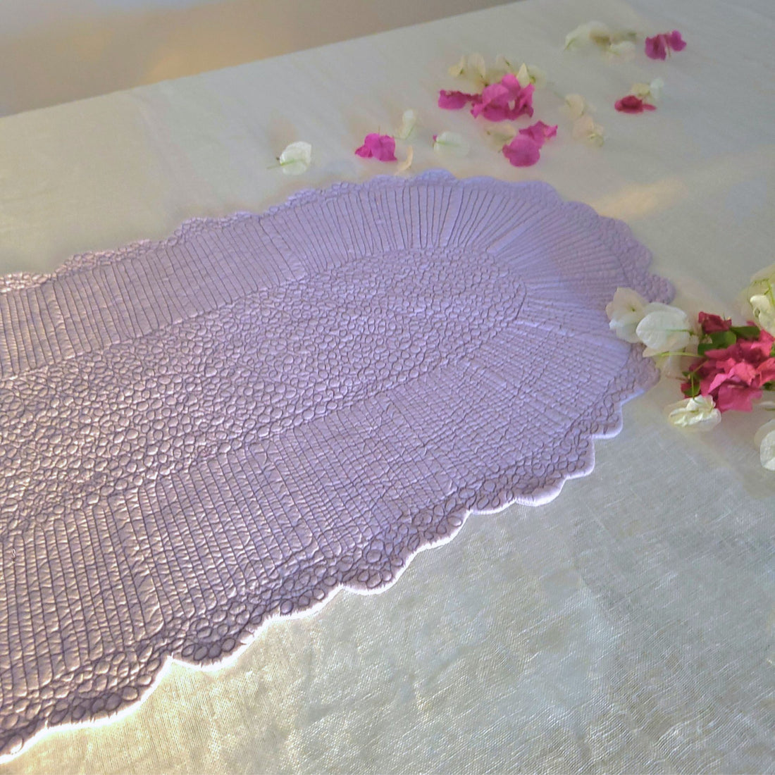 Cotton Oval Quilted Runner