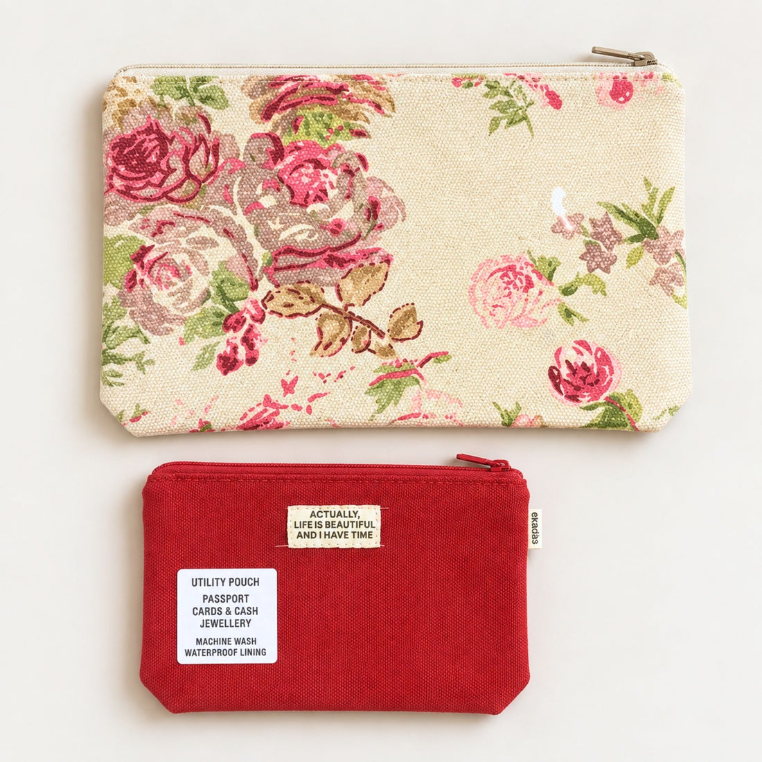 Pack Of 2 Pouch Green Rose