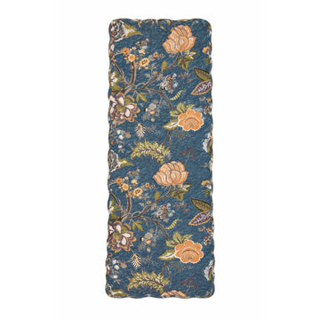 Printed Blue Quilted Runner