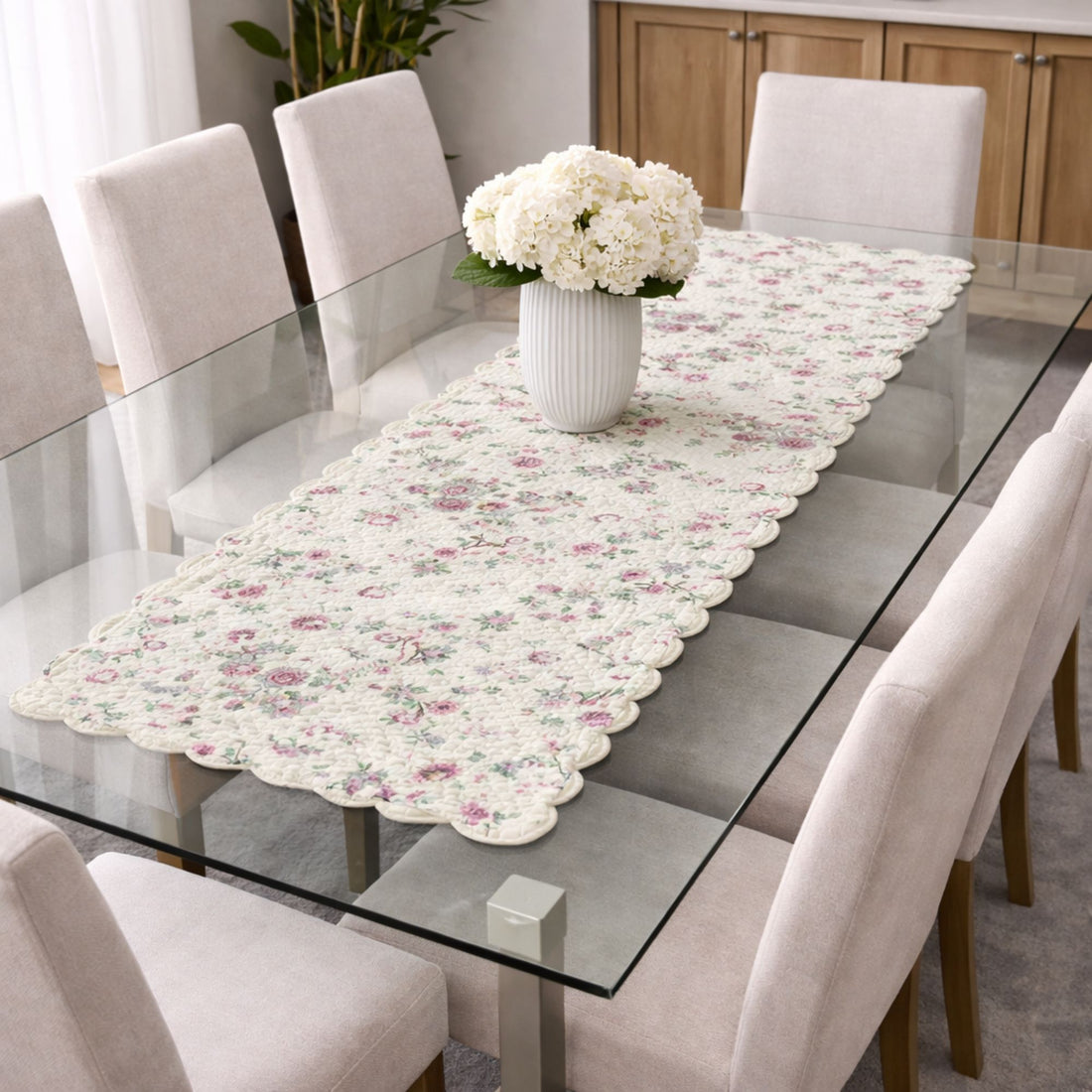 Mint Green Quilted Runner