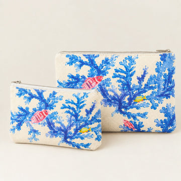 Pack Of 2 Pouch Blue Coral