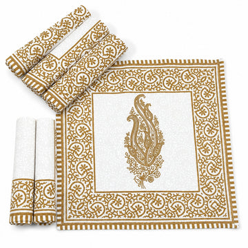 Paisley Block Print Napkin Set of 6