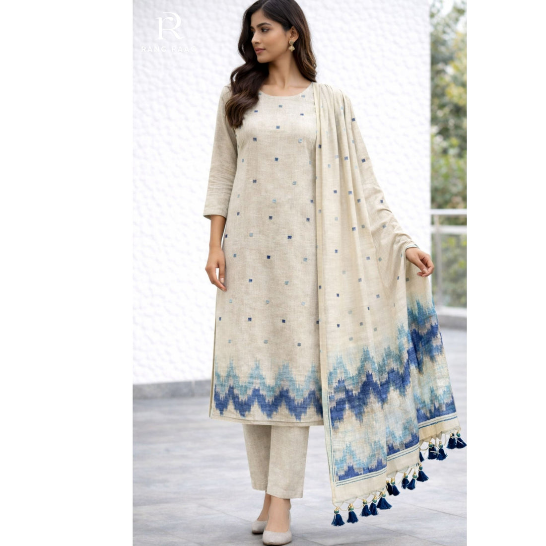 Mahi Moonga silk Unstitched Suit