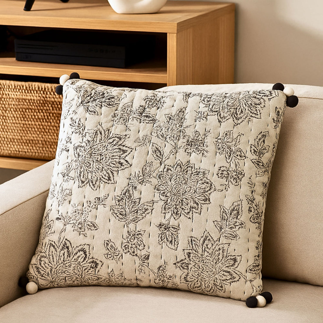 Gabriel Charcoal Cushion Cover