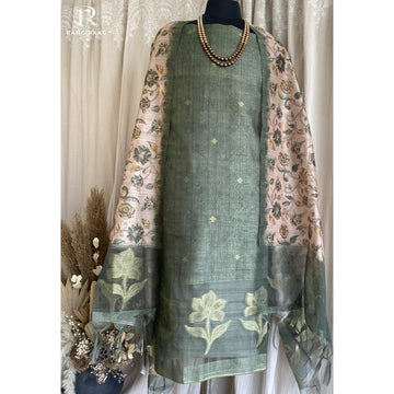 Diya Tissue chanderi  Unstitched Suit