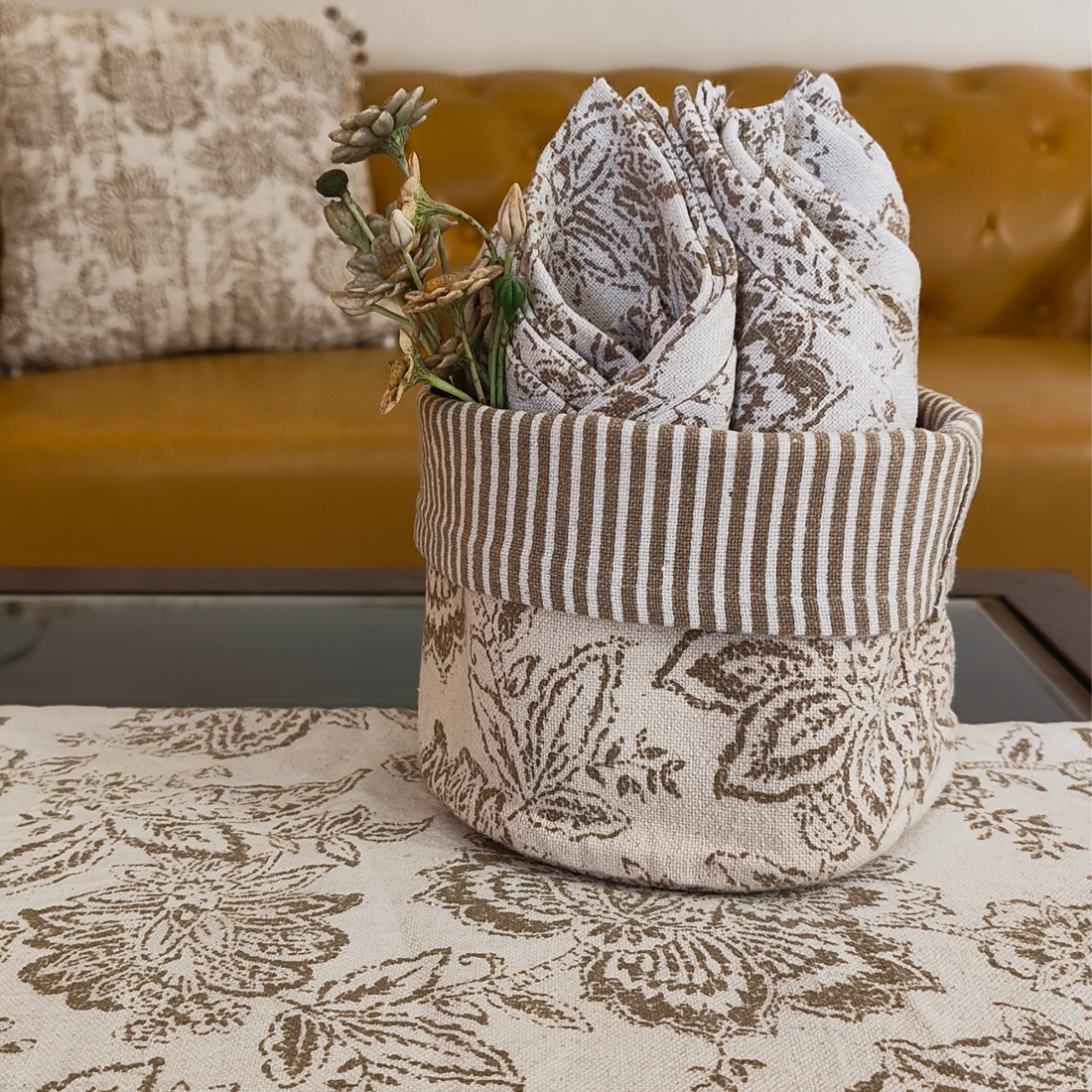 Gab Natural Napkin Basket Set